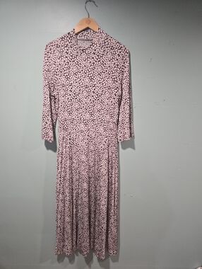 Samsoe Samsoe Ditsy Floral FRITTA Maxi Dress Choco Aster Purple Size M